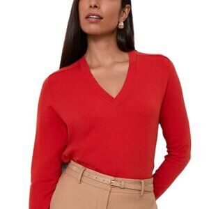 Ann Taylor V-Neck 100% Cashmere Sweater